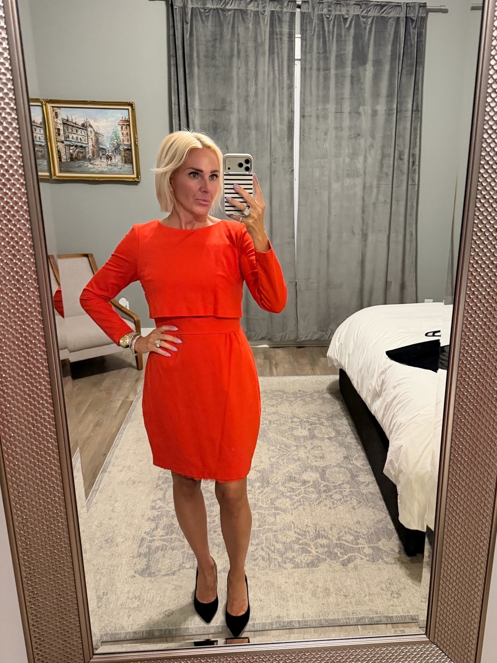 TRINA TURK Orange Dress
